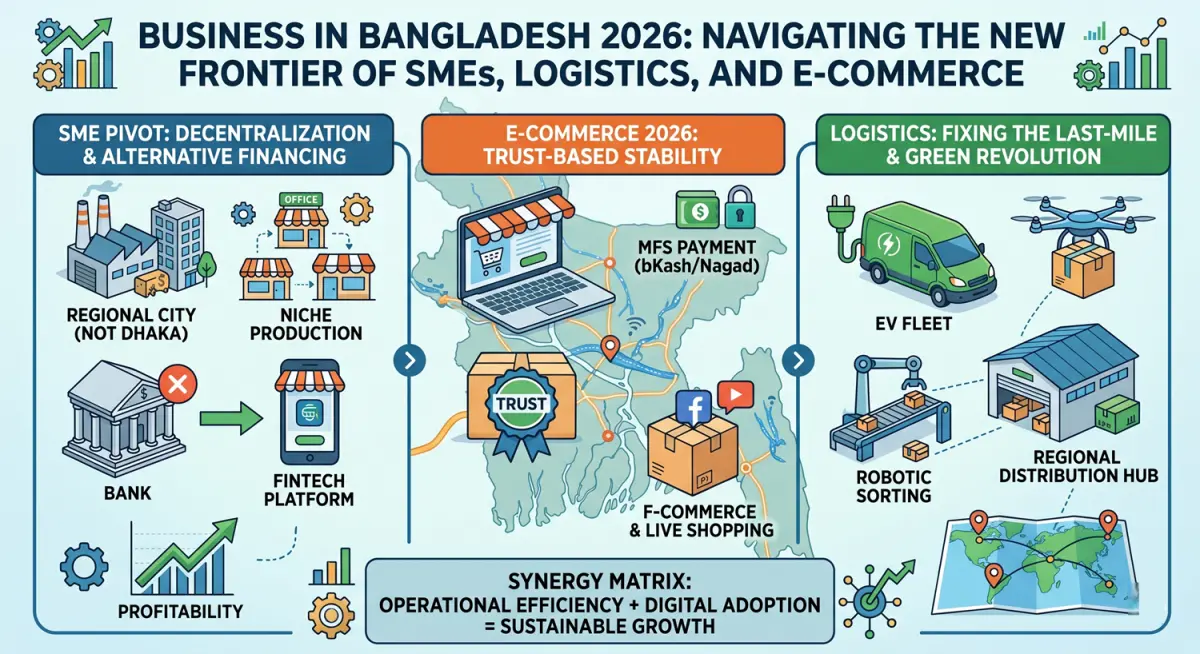 Business in Bangladesh 2026: Navigating the New Frontier of SMEs, Logistics, and E-Commerce